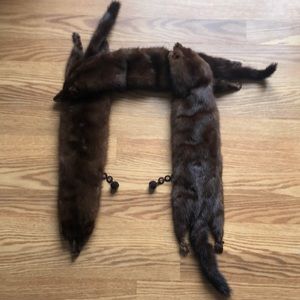 Vintage - Genuine mink stole - 3 full pelts